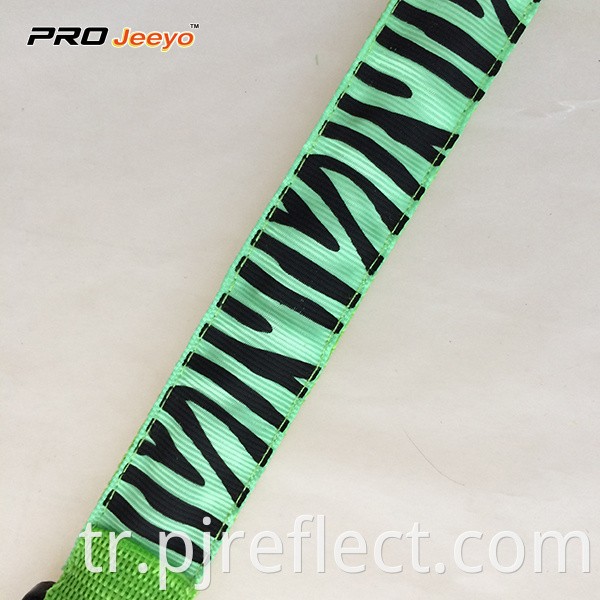 Reflective Green Zebra Print Webbing Armband Wb Mbw005